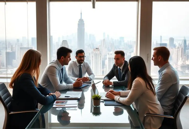 Professional team collaboration